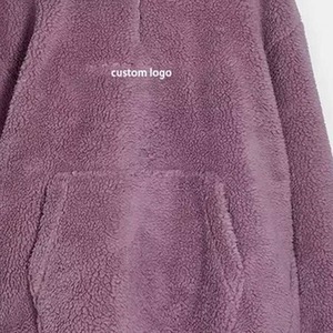 OEM/ODM Sudadera con capucha de invierno de alta calidad, personalizada, extragrande, de peso pesado, para hombre, con bordado de letras Sherpa y media cremallera, tipo chaqueta polar - Product Image 6