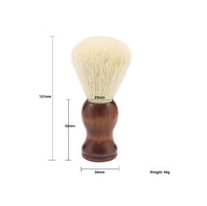 Maclura 1 pièce Brosse à raser en poils de porc 100% purs, manche en bois massif, outils de rasage OEM avec logo personnalisé - Product Image 6