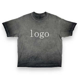 T-shirt uni brodé sur mesure, haute qualité, 100% coton, effet vintage, tissu épais - Product Image 3