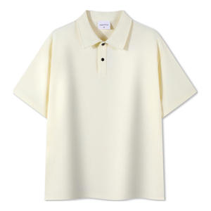 Chemise noire en coton tricoté pour homme, avec poche, infroissable, couleur unie, manches courtes, logo personnalisé, uniforme professionnel, vente en gros - Product Image 2