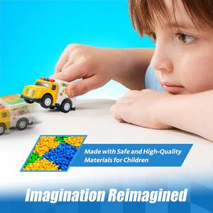 <span class=keywords><strong>Camion</strong></span> de pompiers de dessin animé Jiaxin 1:64, jouet de voiture à rétrofriction en plastique moulé sous pression avec étui de transport pour enfants - Product Image 5