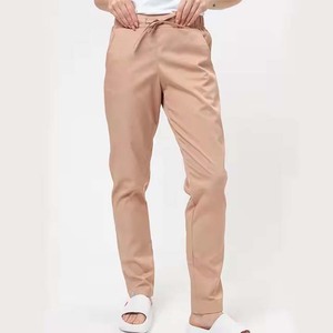 Unisex V-Neck <b>Scrub</b> Sets <b>Purple</b> Polyester Worsted Fabric Seamless Fusing Hospital Uniforms Pants Needle Detection Solid Color - Product Image 4
