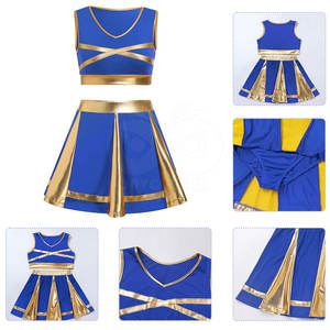 Uniforme de Porristas de Color Sólido a Precio Económico, Uniforme de Porristas de Alta Calidad de Secado Rápido para Mujer, Hecho en Pakistán - Product Image 5