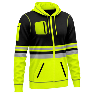 Custom Logo Reflective Hoodie High Visibility Safety Workwear for Construction Industrial Road Outdoor <b>Workers</b> OEM Supply <b>Jacket</b> - Product Image 4