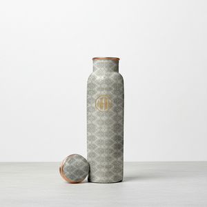 Modern 750ml Pure Copper Water Bottle Trendy Ayurvedic Health Benefit Leakproof Stylish Handmade <b>Drinkware</b> Hydration Exporter - Product Image 1
