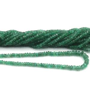 Cuentas redondas de esmeralda zambiana natural, muy vendidas, cuentas facetadas de piedras preciosas, 3-5 mm, hilo de 16 pulgadas para la fabricación de joyería. - Product Image 6