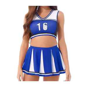 Uniformes de Animadoras Estampados de Alta Calidad, 100% Poliéster, Diseño Personalizado, Línea Lateral, Uniformes de Animadoras - Product Image 1