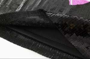 Men's O-Neck Knitted <b>T</b>-<b>Shirt</b> <b>Sequin</b> Embroidery Animal Print Raglan Sleeve Casual Wear Black 100% Cotton Front Logo - Product Image 5