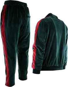 <b>Prime</b> Comfort Lounge Ensemble Relaxed Fit Plain Two Piece <b>Clothing</b> Trendy Minimalist Velvet Track Suit - Product Image 1