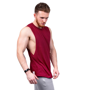 Camiseta sin Mangas de Verano para Hombre, Estilo Deportivo, Secado Rápido, 100% Algodón, Cuello Redondo, Diseño Estampado, Color Sólido, Transpirable - Product Image 2