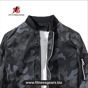 Blouson bomber décontracté bleu clair pour homme, veste bomber coupe-vent pour l'automne, fermeture éclair, veste pour homme - Product Image 3