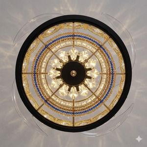 Ventilateur de plafond moderne à pales rétractables avec lustre en cristal de luxe et luminaire suspendu LED doré pour salon et chambre à coucher - Product Image 4