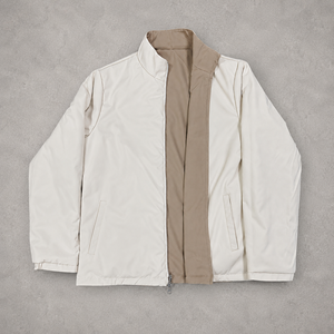 Wholesale OEM Custom Logo Men's Reversible 2-in-1 Baseball Jacket <b>Padded</b> Water Repellent Outdoor Sports Windbreaker Stand Collar - Product Image 4