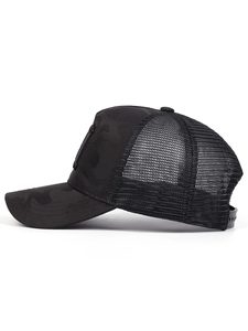 Casquette Trucker Snapback Personnalisée 7 Panneaux en Maille, Profil Haut, Imperméable, Motif Camouflage Uni, pour Hommes, Idéale Golf & Sports - Product Image 3