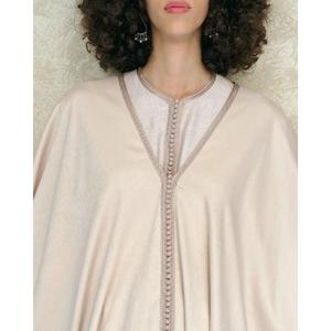 Caftán marroquí de terciopelo de seda Mlifa, hecho a mano, de primera calidad, fino, largo hasta el suelo, para fiesta de invierno, con silueta envolvente y escote en V, Aakaid - Product Image 1