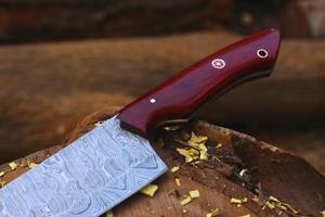 Couteau de chef AR KNIVES INDUSTRY de 8 pouces, forgé en damas, cœur VG10, ambidextre, style vintage, manche en bois, couteau de cuisine durable - Product Image 3