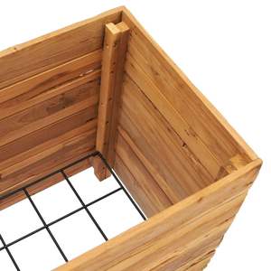 Macetas y jardineras elevadas de madera de teca reciclada y acero, varian de pieza a pieza - Product Image 6