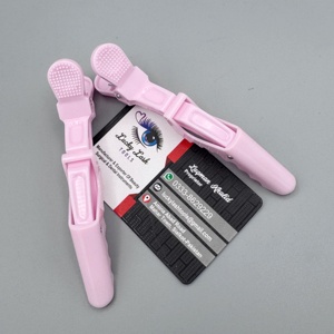 อุปกรณ์ต่อผม Lucky Lash Tools แบบมืออาชีพ คลิปหนีบผมพลาสติกแบบจระเข้ แข็งแรง ทนทาน ดีไซน์แบบบานพับคู่ ขนาดใหญ่พิเศษ ปรับแต่งได้ - Product Image 6
