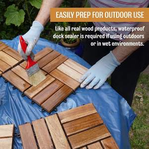 Dalles de terrasse en bois dur d'acacia, imperméables, pour jardin et patio - Product Image 1