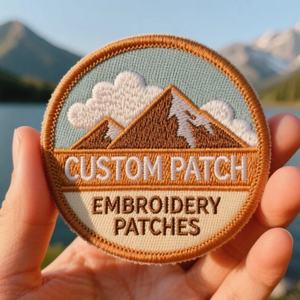 3D Custom Embroidered Logo Patches with Puff Embroidery Adhesive Iron-On Heat Transfer Badges for Clothes <b>Hats</b> & <b>Bags</b> - Product Image 1
