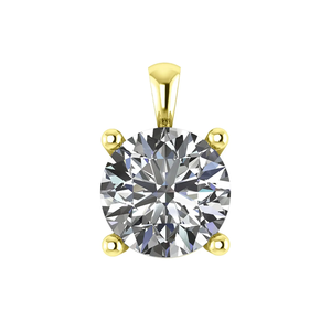 Collar con Colgante de Plata 925, Estilo Vintage, Corte Brillante Redondo, Engaste de Diamantes, Certificado IGI, para Aniversario de Bodas y Regalo - Product Image 2