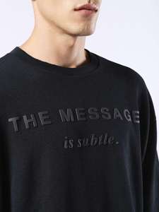 T-shirt pour homme en coton noir à manches courtes, col rond, coupe classique, avec impression en relief 'Wish You Were Here' et logo au dos - Product Image 4