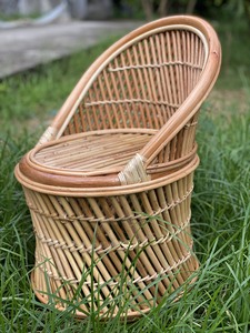 Chaises pour enfants en rotin naturel pour fêtes, mobilier enfant robuste, chaises de salle à manger, accessoires de photographie. - Product Image 4
