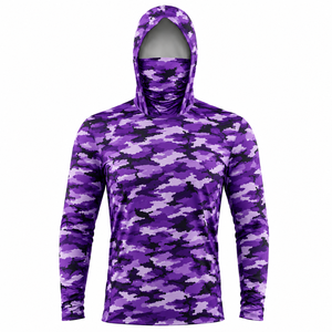 Performance Mens Hooded Fishing Shirt Outdoor Activewear OEM ODM Clothing Factory - Product Image 2