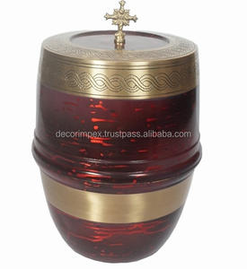 Urne funéraire en laiton moderne et écologique, vase de table pour la maison ou les services funéraires - Product Image 5