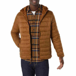 Veste matelassée imperméable de haute qualité pour homme, style streetwear d'hiver, avec capuche et fermeture éclair sur le devant, prix de gros - Product Image 1