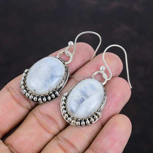 925ต่างหูเงินสเตอร์ลิงเครื่องประดับอัญมณีธรรมชาติต่างหูห้อยทำด้วยมือเครื่องประดับต่างหูของขวัญสำหรับเธอ - Product Image 2