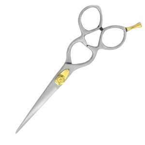 Tijeras profesionales de acero inoxidable para peluquería, para diestros, mango largo, punta afilada, fabricadas en Pakistán. - Product Image 3