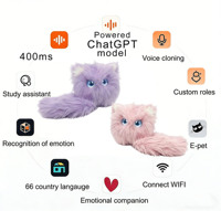Mainan Boneka Interaktif Suara AI Kustom, Robot Pendamping Emosional Pintar untuk Hadiah Anak Unisex