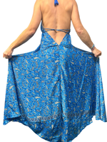 Nouvelle collection d'été : Robe longue en soie Y2K sexy à taille naturelle, col licou, coupe ample, imprimé cachemire, style western pour soirée