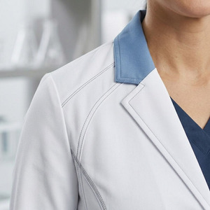 Polyester Spandex Women Medical Lab <b>Coat</b> – Full-Length Doctor <b>Coat</b>, Clinic & Hospital Uniform, Regular Fit - Product Image 6