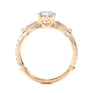 Diamante Cultivado en Laboratorio de 2.00 Quilates, Corte Brillante Redondo, Claridad VS1, Color F, Certificado IGI, Oro Rosa de 14k, Joyería de Lujo - Product Image 2