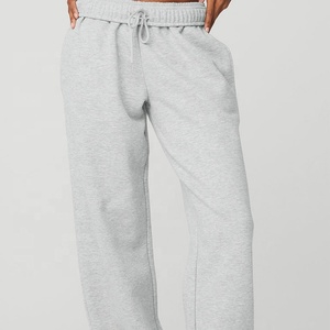 2026 Custom Casual Eco-Friendly Breathable Polyester/Cotton Loose Oversize Straight Leg <b>Drawstring</b> Mid Waist Lightweight Jogger - Product Image 5