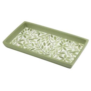 Bandeja de Servir de Madera con Estampado Étnico Esmaltado, Plato de Madera con Patrón Floral Bohemio - Bandejas Decorativas para Sala de Estar o Tocador - Product Image 6