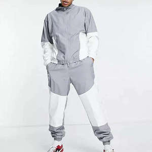 Custom <b>Men's</b> Windbreaker Set Two Piece Tracksuit Solid Casual Waterproof Sportswear Jacket Jogger Pants Outdoor Streetwear 100% - Product Image 1