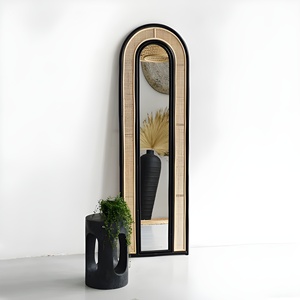 Black <b>Arched</b> <b>Mirror</b> Floor Natural <b>Full</b> <b>Length</b> <b>Mirrors</b> - Product Image 1