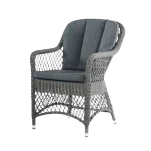 Modern Rattan <b>Dining</b> <b>Chair</b> <b>with</b> Polyester Cushion Outdoor Home Furniture Contemporary Design Style - Product Image 2