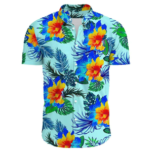 Chemise vintage pour homme à imprimé hawaïen personnalisé OEM, séchage rapide, respirante, en tissu velours sublimé - Product Image 4