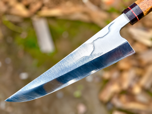 Cuchillo de Chef Hecho a Mano de Acero Inoxidable con Mango de Madera Natural, Cuchillo de Cocina Profesional con Hoja Forjada Personalizada - Product Image 4