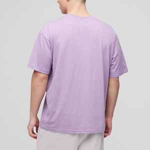 T-shirts décontractés d'été pour hommes, logo imprimé DTF personnalisé, coupe ample, couleur unie, respirant, style hip-hop, écologique, 100 % coton - Product Image 5