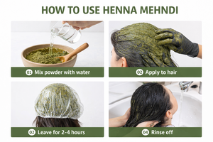 DK Industries - Mascarilla Capilar Herbal en Polvo (Henna + Amla + Shikakai) - Grado Premium Semipermanente para Todo Tipo de Cabello - Product Image 3