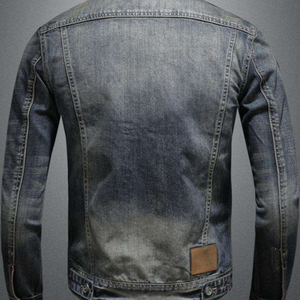 Custom Denim <b>Jacket</b> Unisex Vintage Washed Jean <b>Jacket</b> Button Front Casual Streetwear OEM ODM Factory Wholesale - Product Image 3