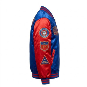 Veste universitaire en satin de haute qualité pour homme, veste unisexe personnalisée streetwear à boutons, veste en satin doux pour homme, veste universitaire - Product Image 3