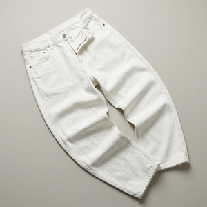 Custom <b>Men</b> Wide Leg Denim <b>Jeans</b> Wholesale Casual <b>White</b> Baggy <b>Jeans</b> Cotton Loose Fit Denim Pants Straight Denim Trousers Male - Product Image 4