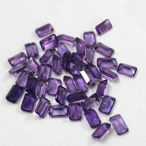 Ametyste violette 2026, pierre précieuse naturelle taillée en rectangle à facettes, améthyste en vrac pour la fabrication de pendentifs, pierre précieuse calibrée - Product Image 5