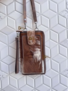 Sac à main pour téléphone en cuir de vachette véritable avec fourrure, nouveau sac bandoulière de créateur, petite taille, pochette de poignet, sac bandoulière - Product Image 5